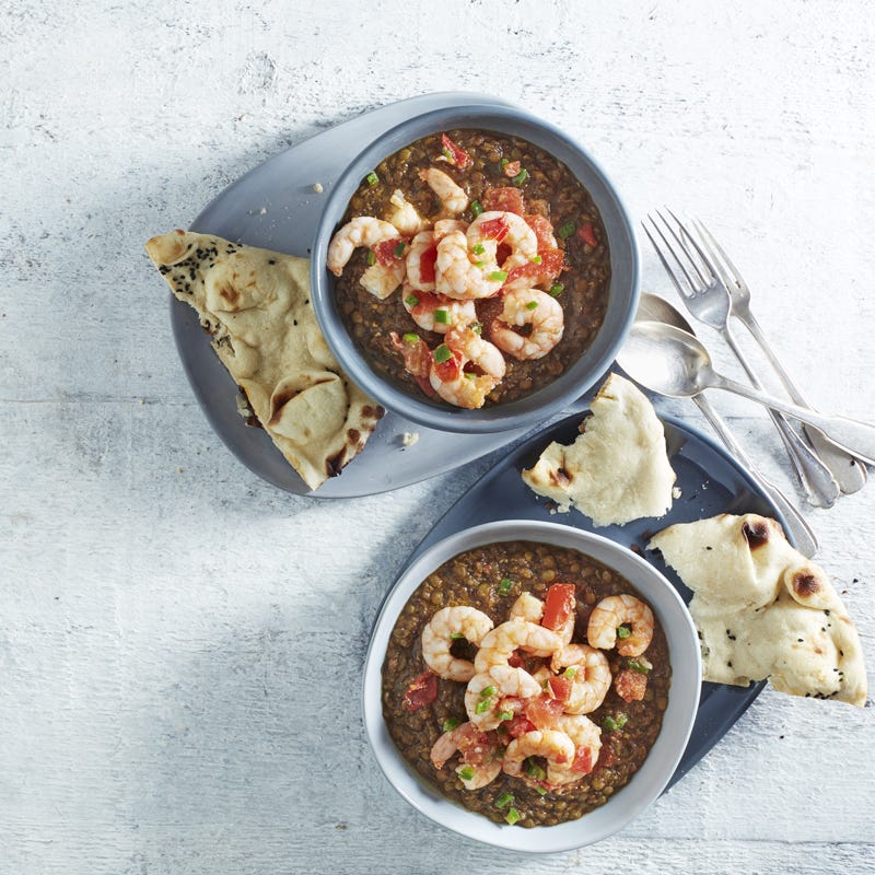 Photo of Green dhal with chilli fried prawns by WW
