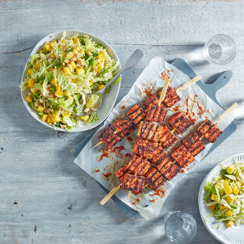 Photo of Tandoori tofu kebabs with mango slaw by WW