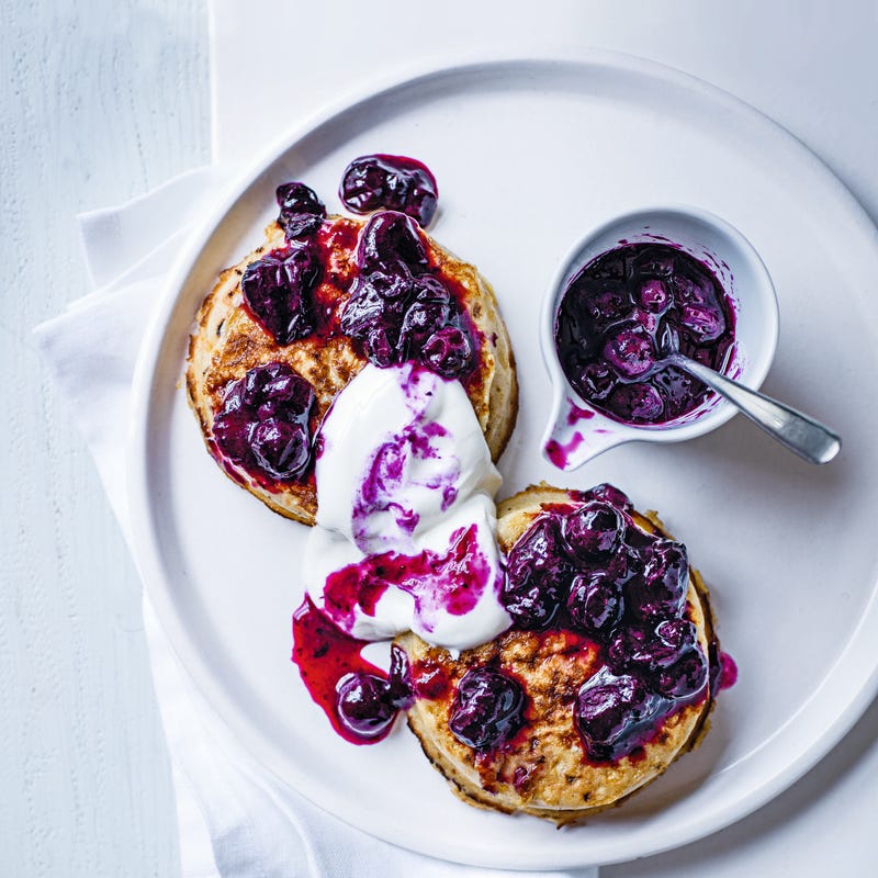 Photo of French toast crumpets with blueberry compôte by WW