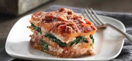 Lasagne à la courge musquée et à la sauce Ragu à la dinde