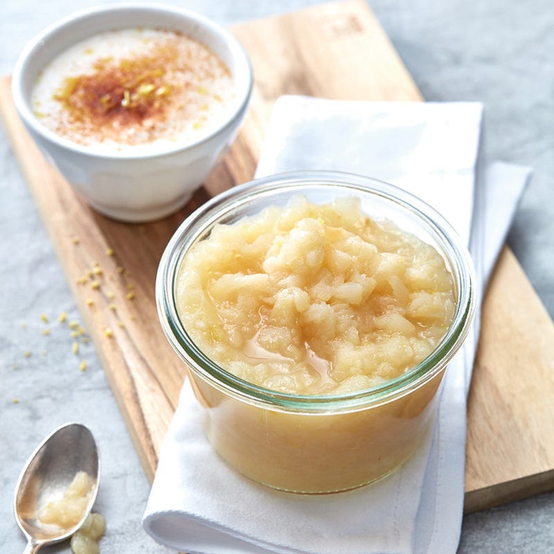 Birnenkompott mit Zitronen-Joghurt-Topping