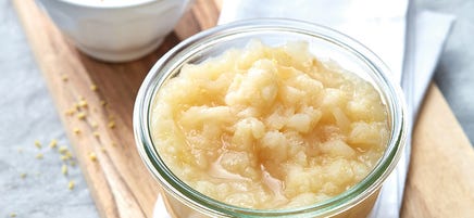 Birnenkompott mit Zitronen-Joghurt-Topping