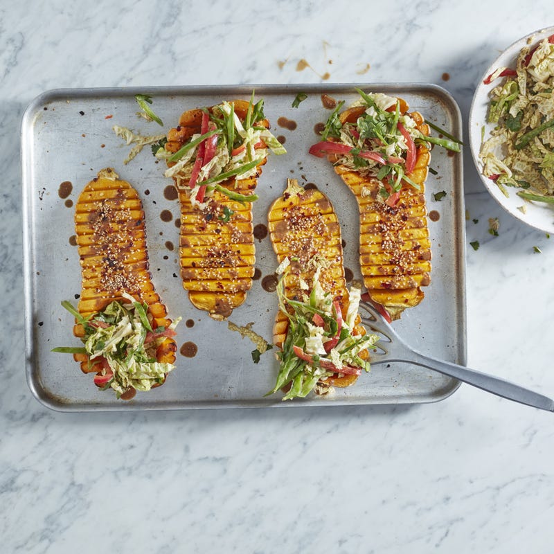Photo of Hasselback squash with satay salad by WW