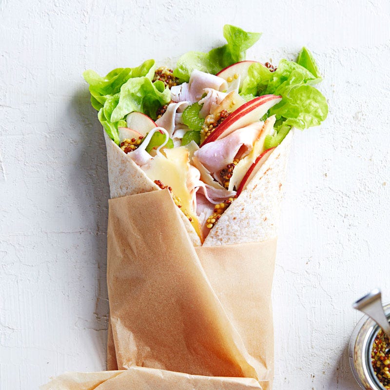Wrap mit Pute, Apfel und Gouda