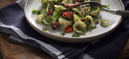 Vegetarian Winter Pesto Orecchiette