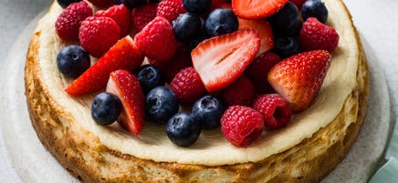 Baked vanilla cheesecake