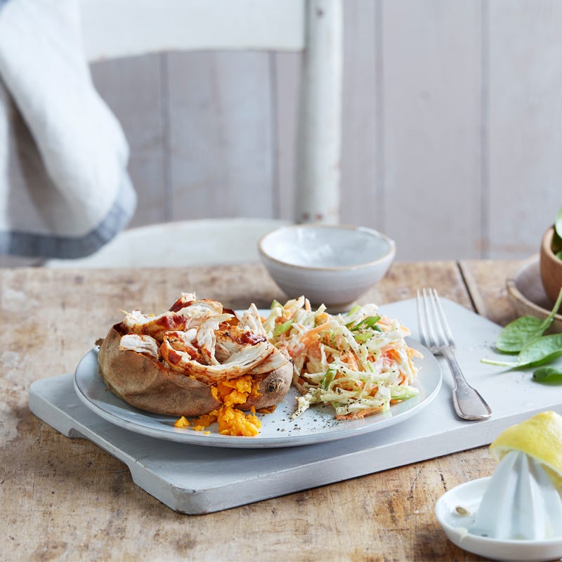 Photo of Sweet potato with barbecue chicken & slaw by WW