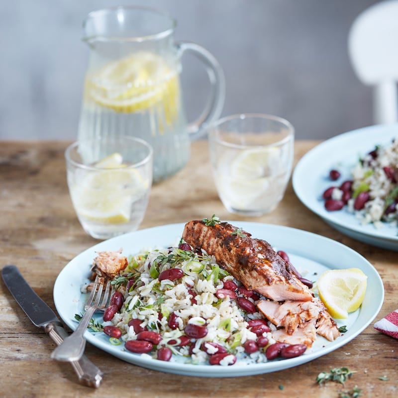 Photo of Jerk salmon with rice & beans by WW