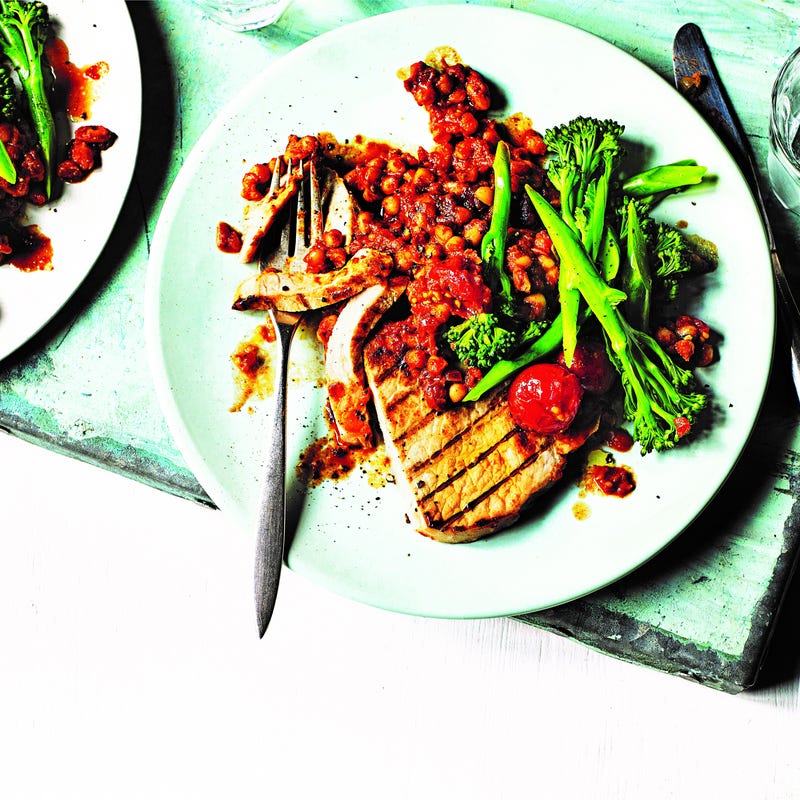 Photo of Griddled pork with smoky baked beans by WW