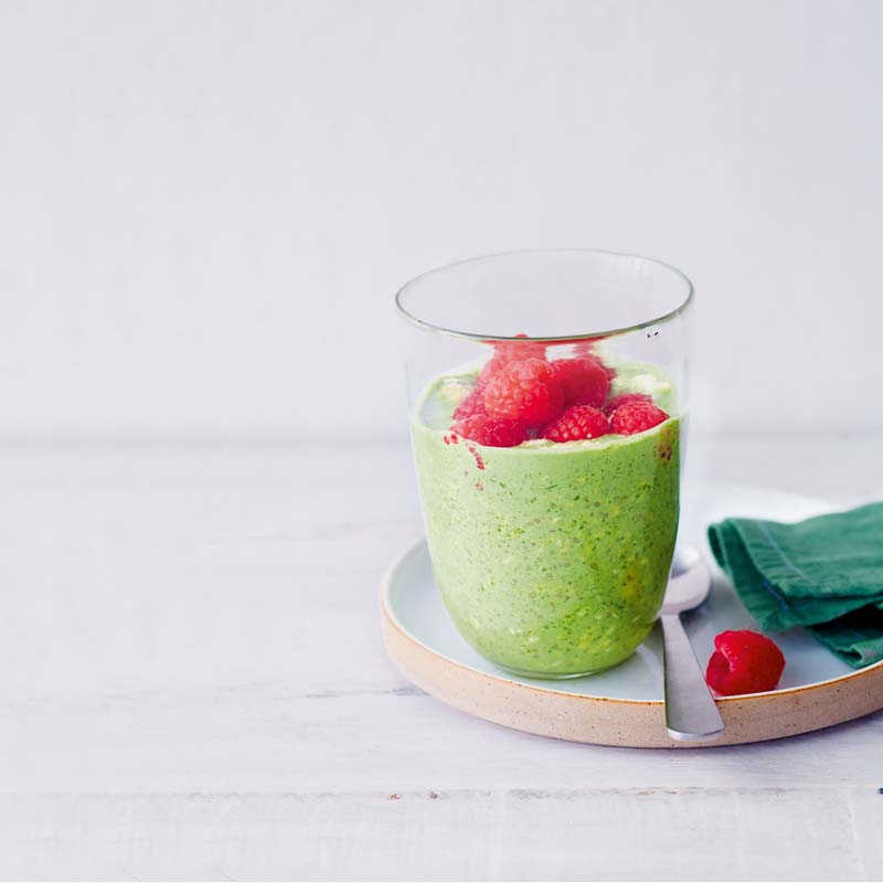 ViktVäktarna - Grön havre- och chiapudding med hallon