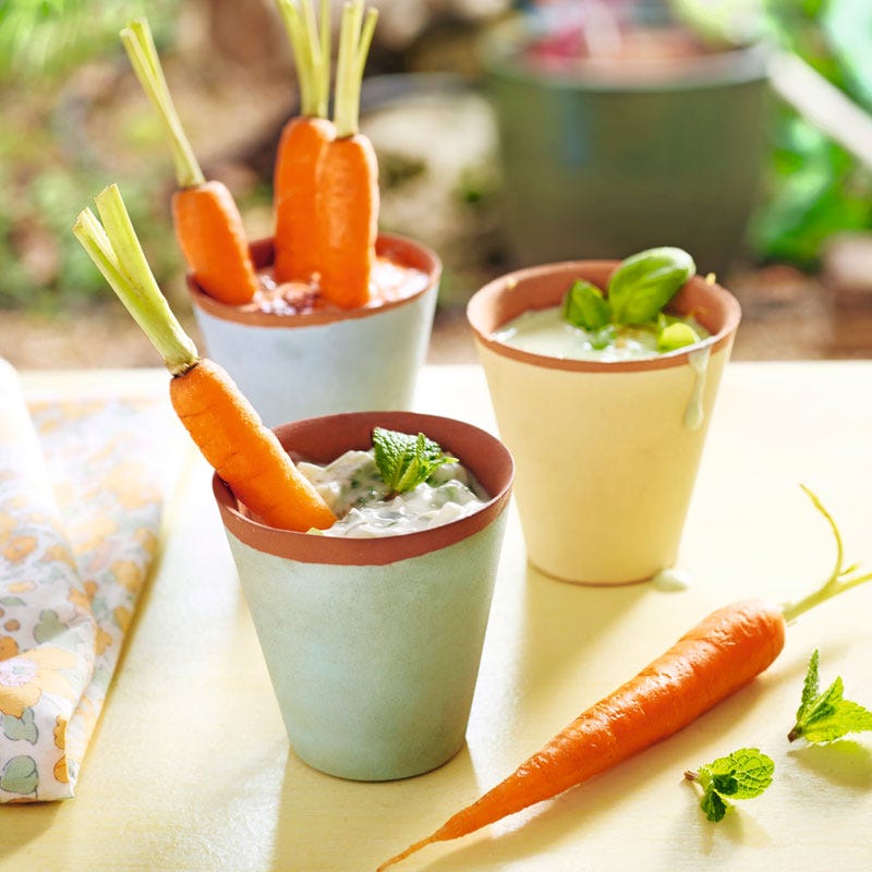 Oster-Gemüsebeet-Dips