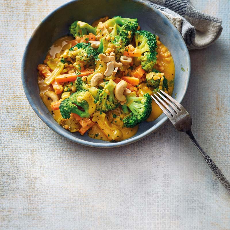 ViktVäktarna - Linscurry med broccoli och morötter