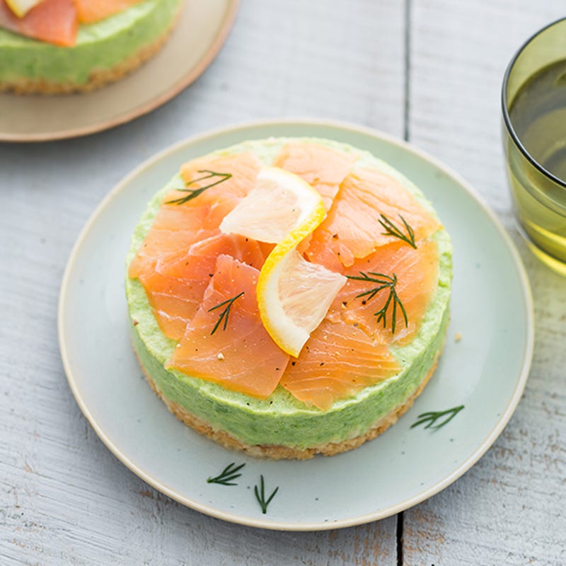 Cheesecake saumon petits pois