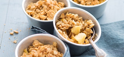 Crumble de pomme aux flocons d’avoine