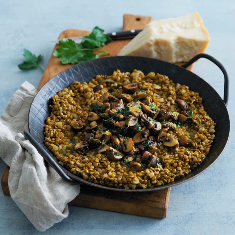 ViktVäktarna - Grön linsotto med vitlöksstekt svamp