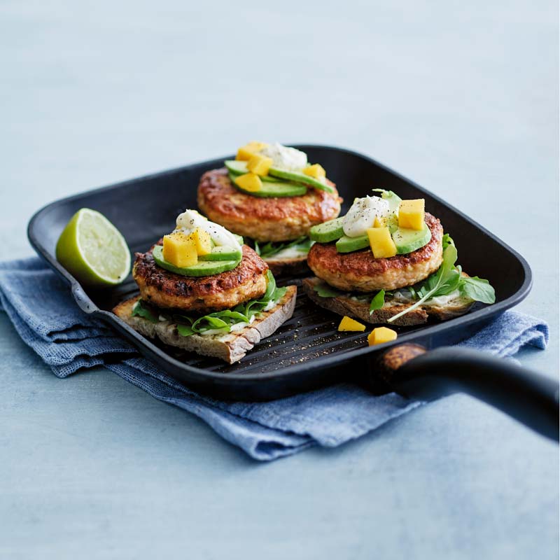 ViktVäktarna - Laxburgare med limeaioli, mango och avokado