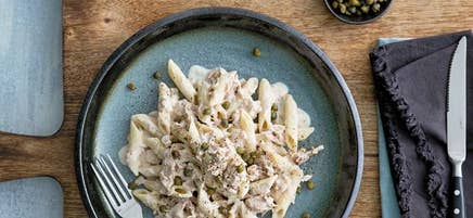 Snabb tonfiskspasta med kapris
