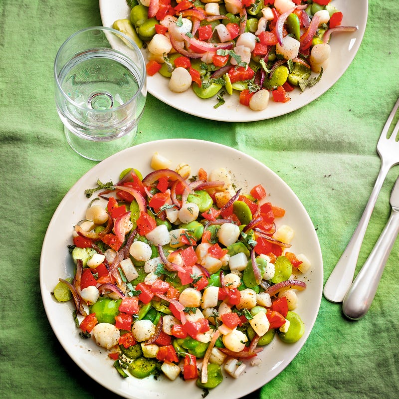 Photo de/du Fricassée de pétoncles aux fèves par WW