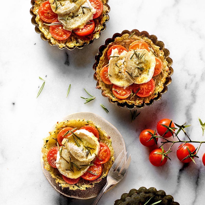 Tartelettes aux tomates cerises, au chèvre et au romarin