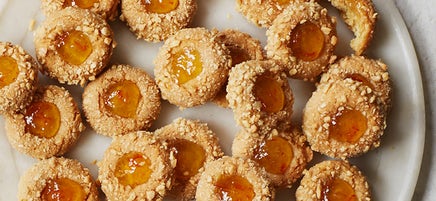 Marcona almond and orange thumbprint cookies