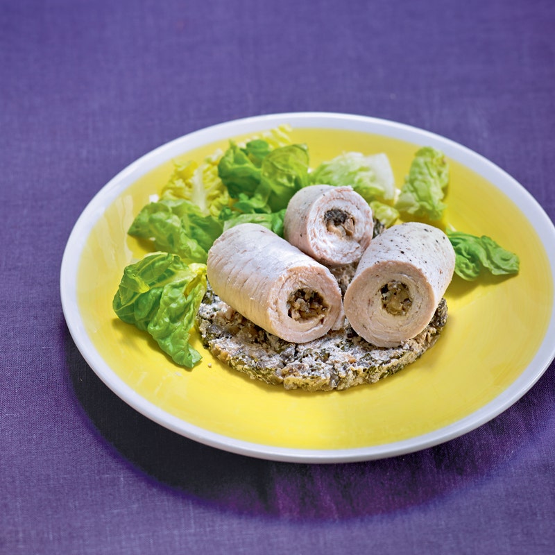 Ballottines de volaille aux champignons