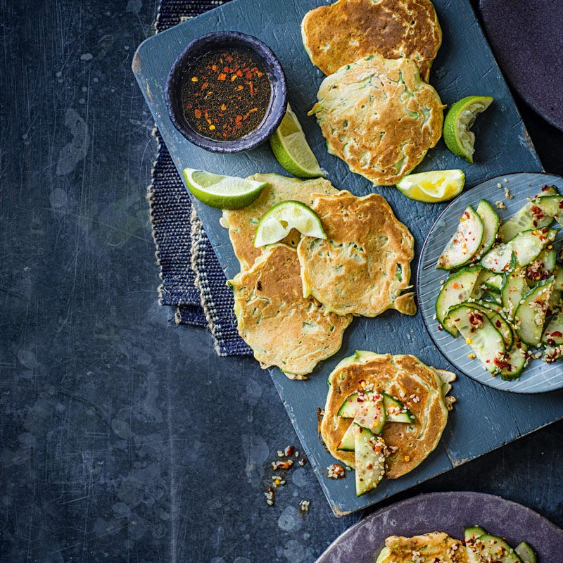 Photo of Savoury pancakes with spicy dipping sauce by WW