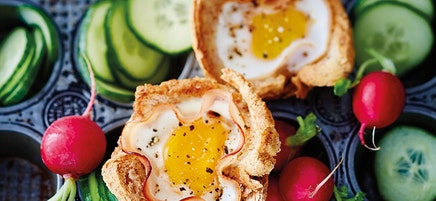 Muffins aux oeufs & jambon