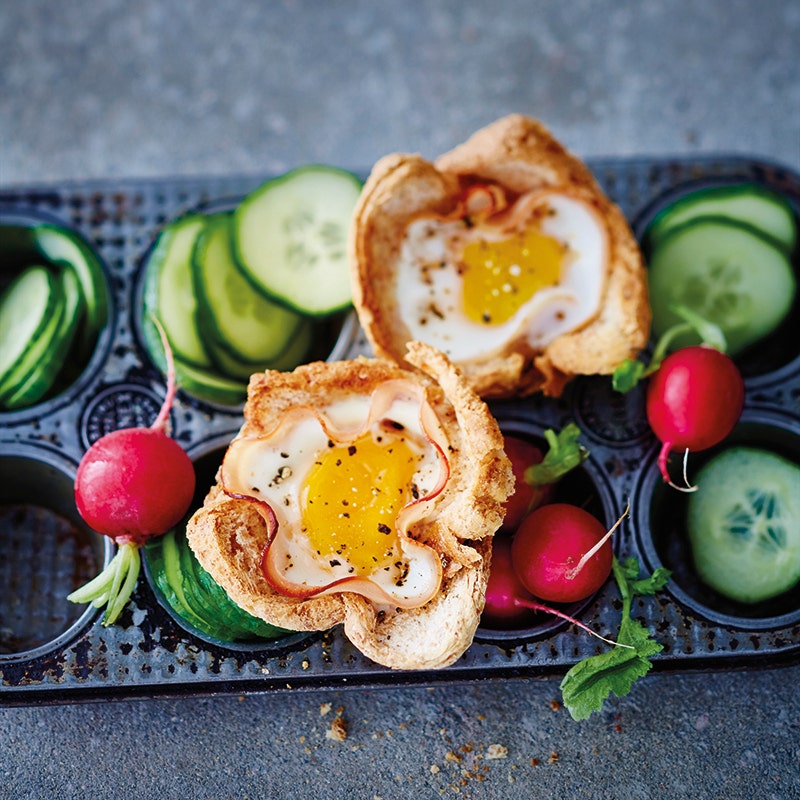 Eiermuffins met ham