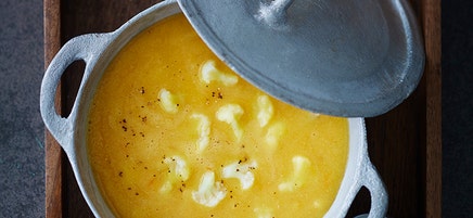 Potage de chou-fleur et lentilles