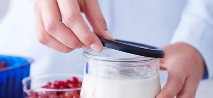 Overnight oats met vanille & perzik