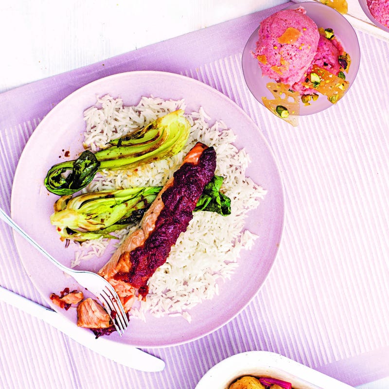 Photo of Salmon with rhubarb & chilli sauce by WW