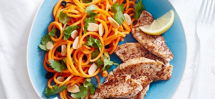 Middle Eastern turkey and carrot salad