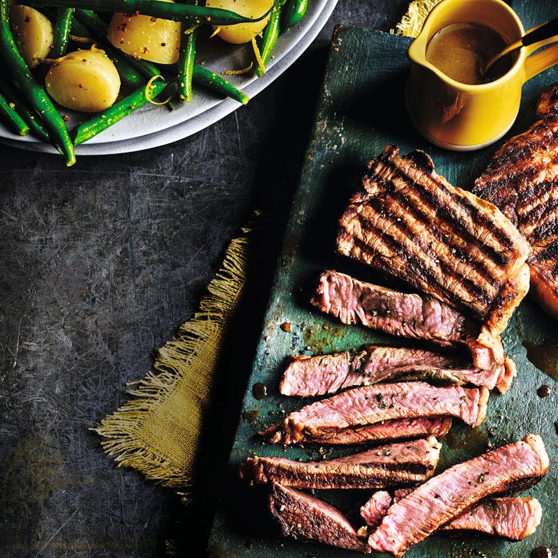 Steak mit Bohnen-Kartoffelsalat