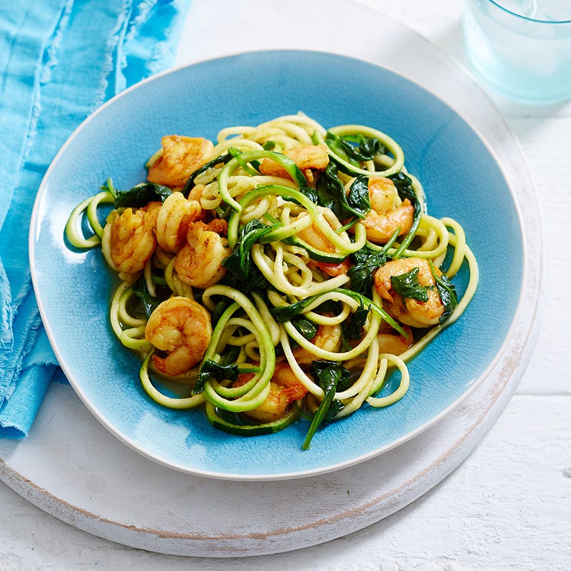 Photo of Curried prawns with zoodles and spinach by WW