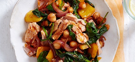 Smoky tuna and chickpea pan-fry