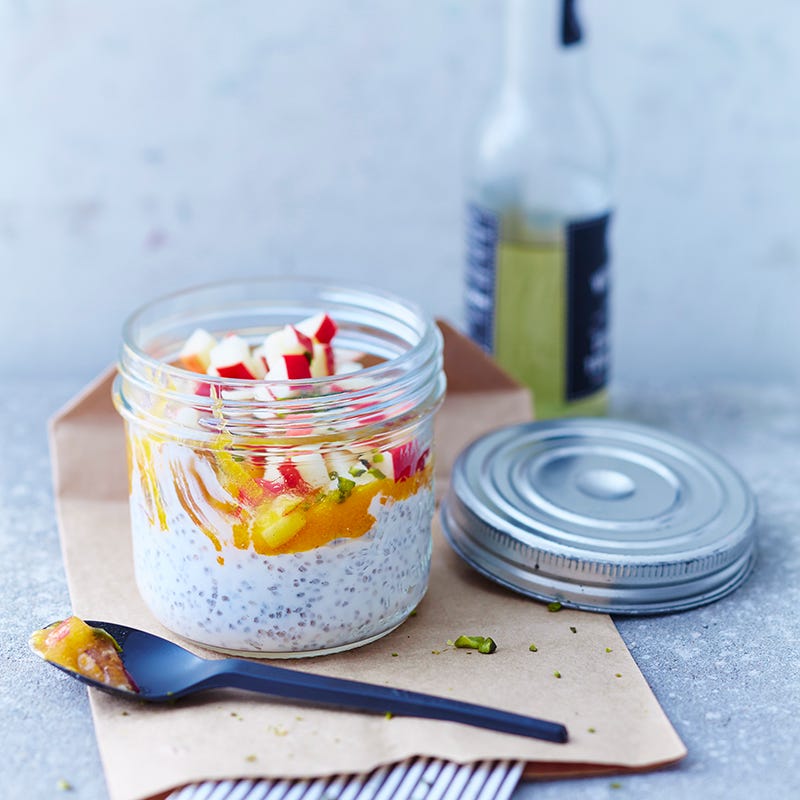 Foto van Chiazaadpudding met appel en kaki door WW