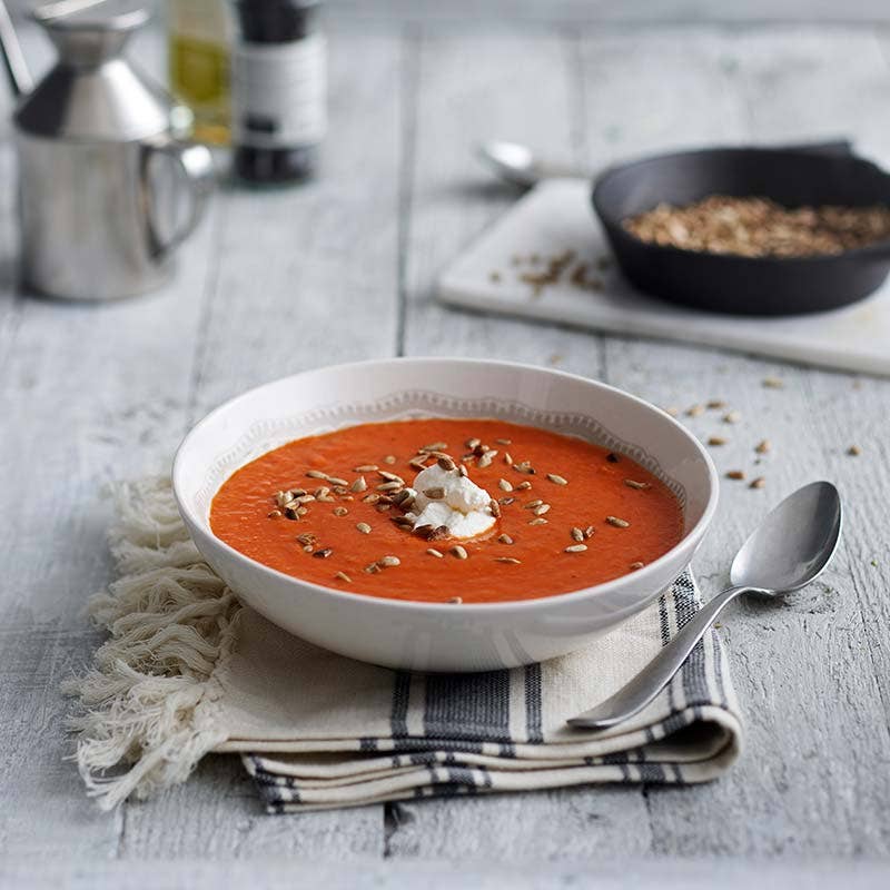 Rostad paprika- och bönsoppa med citronricotta - ViktVäktarna