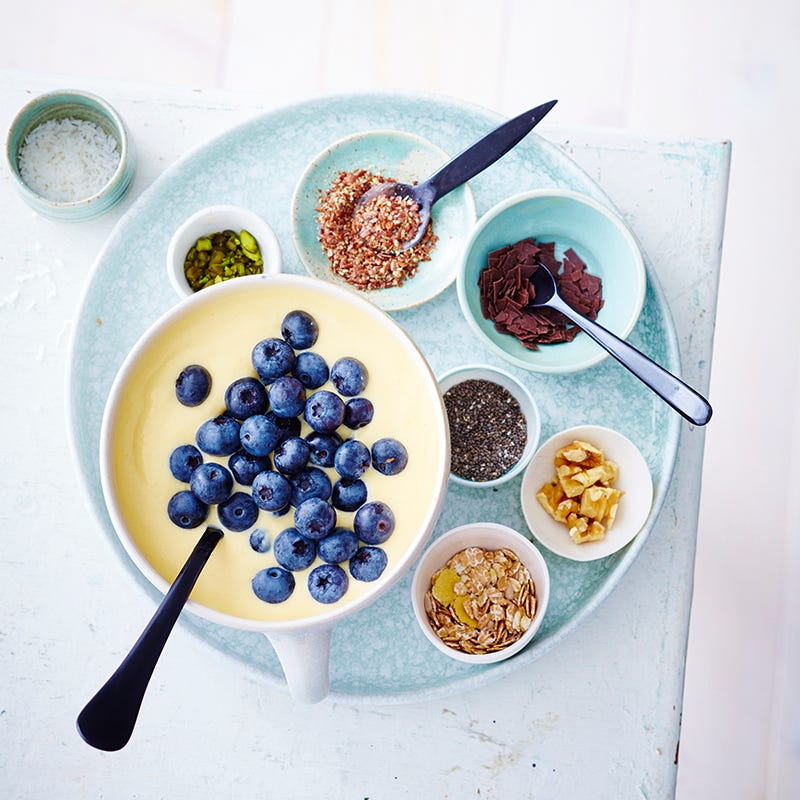 Foto van Mangoyoghurt met blauwe bessen door WW