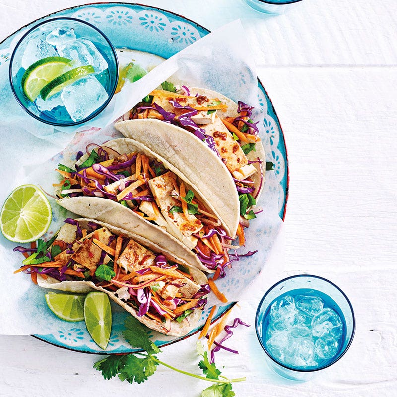 Koreanische Tofu-Tacos