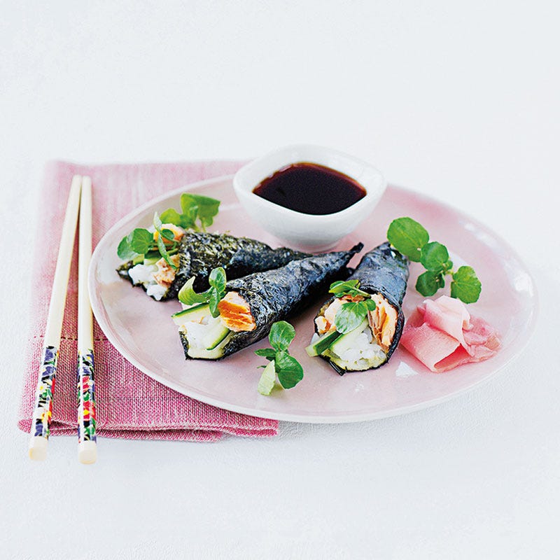 Temaki mit Lachs