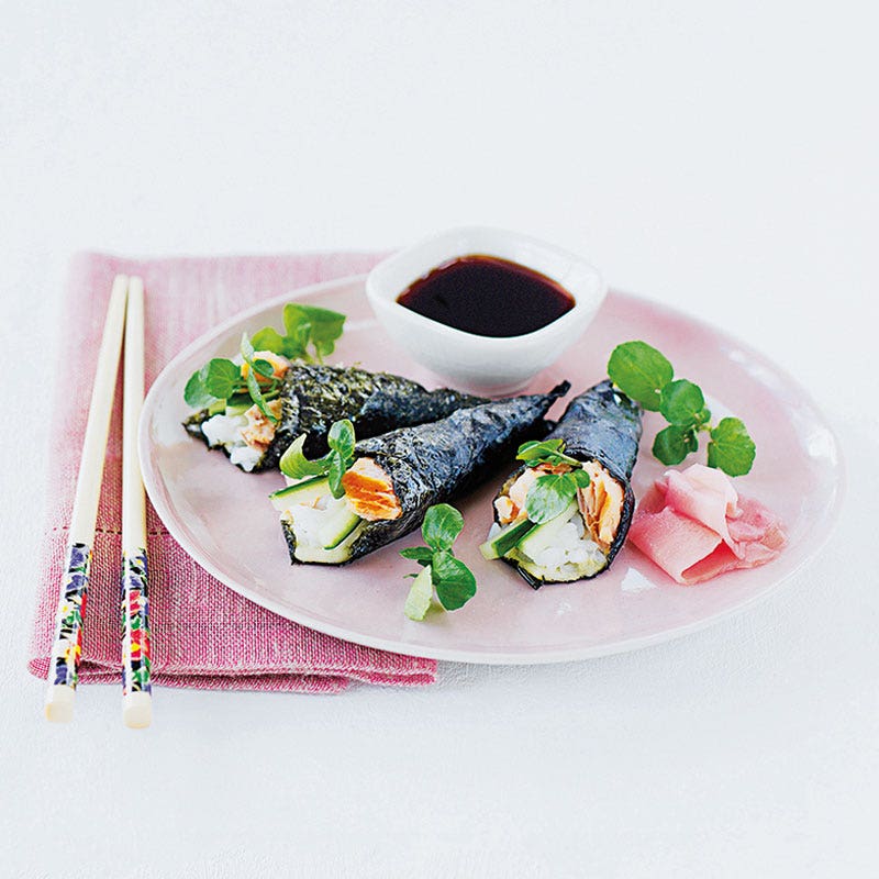 Temaki mit Lachs