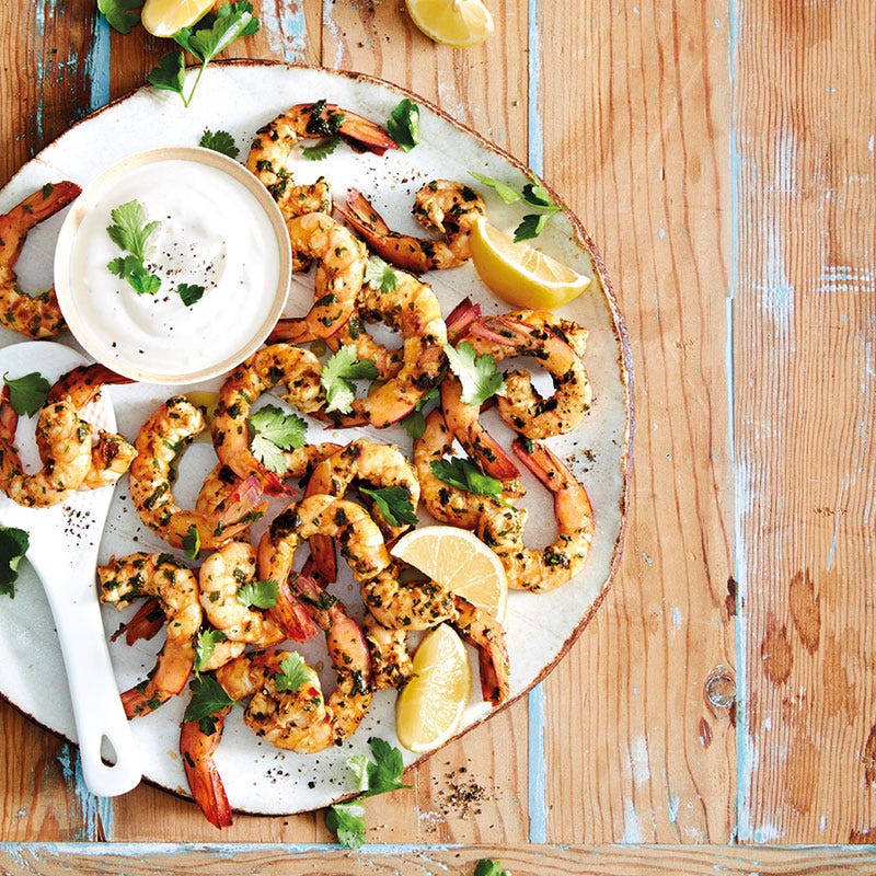 Chermoula-Garnelen vom Grill