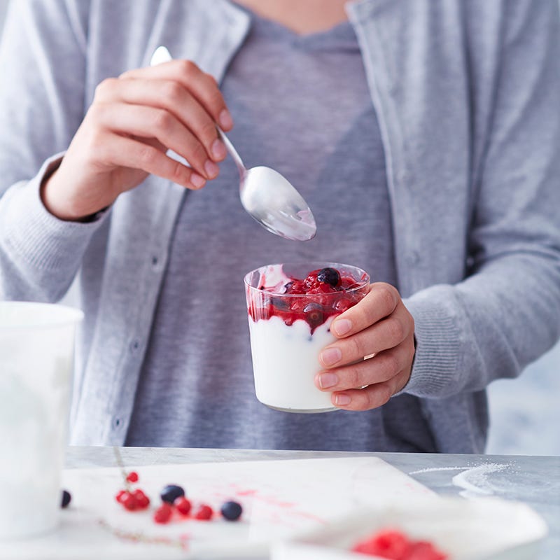 Skyr met bosvruchtensaus
