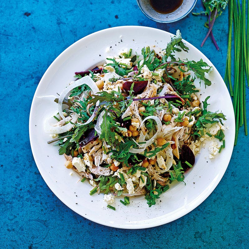 Fenchel-Hähnchen-Salat mit Grünkohl