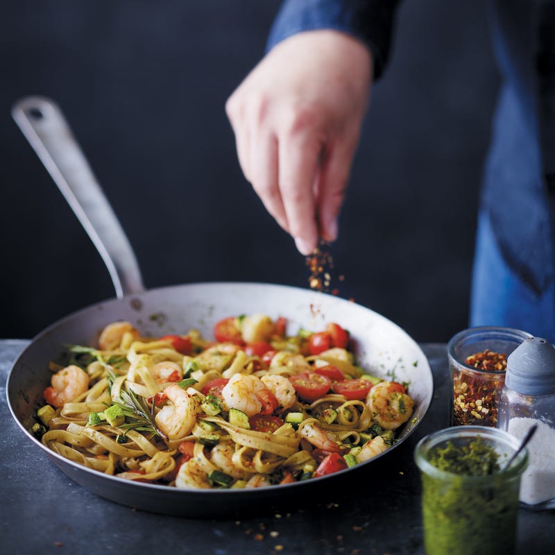 Pâtes aux crevettes