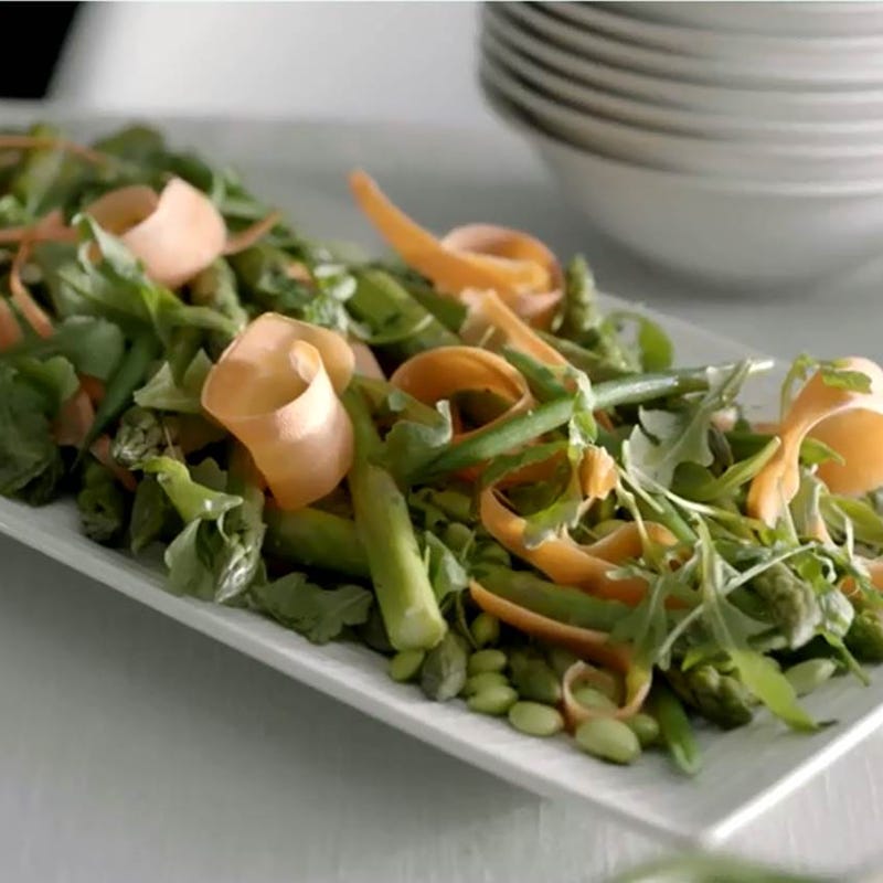 Photo of Shaved Carrot, Edamame, and Asparagus Salad by WW