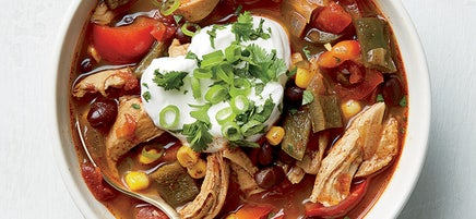 Pulled chicken ancho chile & black bean soup