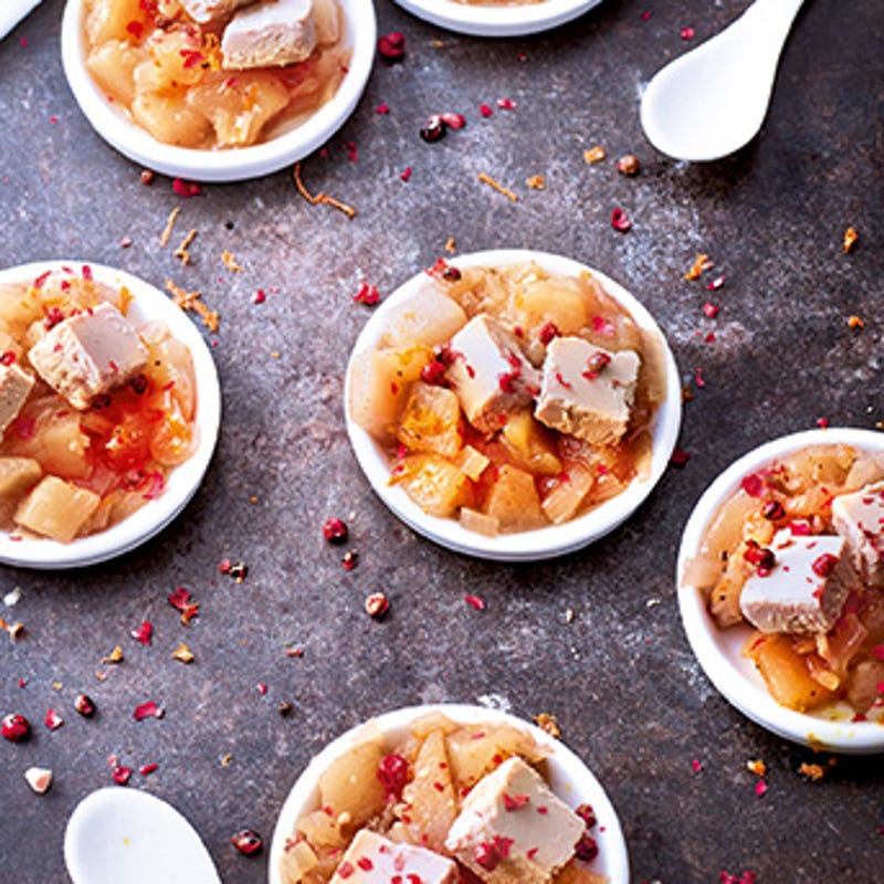 Photo de/du Foie gras au chutney en cuillères par WW