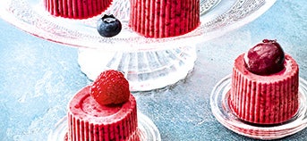 Trio de bavarois aux fruits rouges