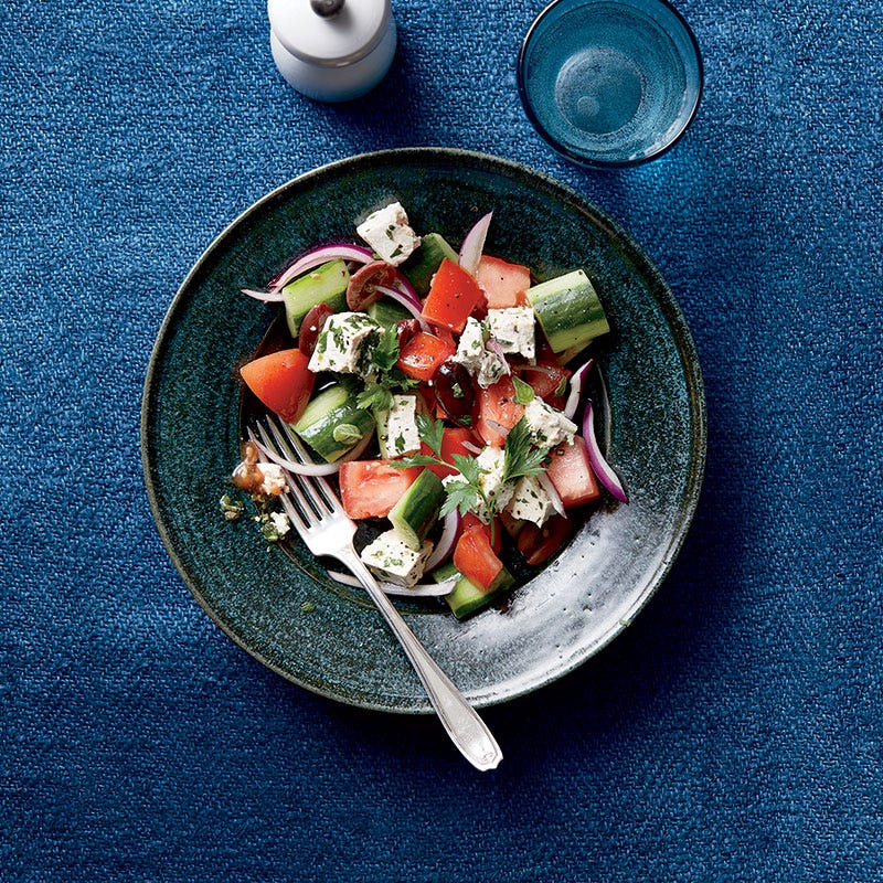 Photo of Greek salad with herbed tofu “feta” by WW